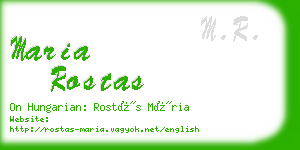 maria rostas business card